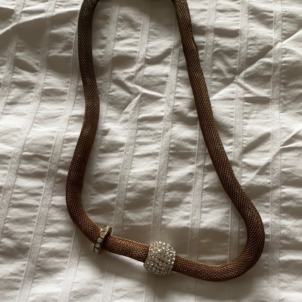 Dark gold colored necklace